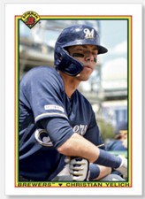 CHRISTIAN YELICH 2020 Bowman Baseball Oversized 1990 Bowman Card 5x7 #/49