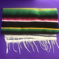 New Mexican Blanket Serape,Shawl,Throw 35 x72 Made in Mexico Colorful SALE