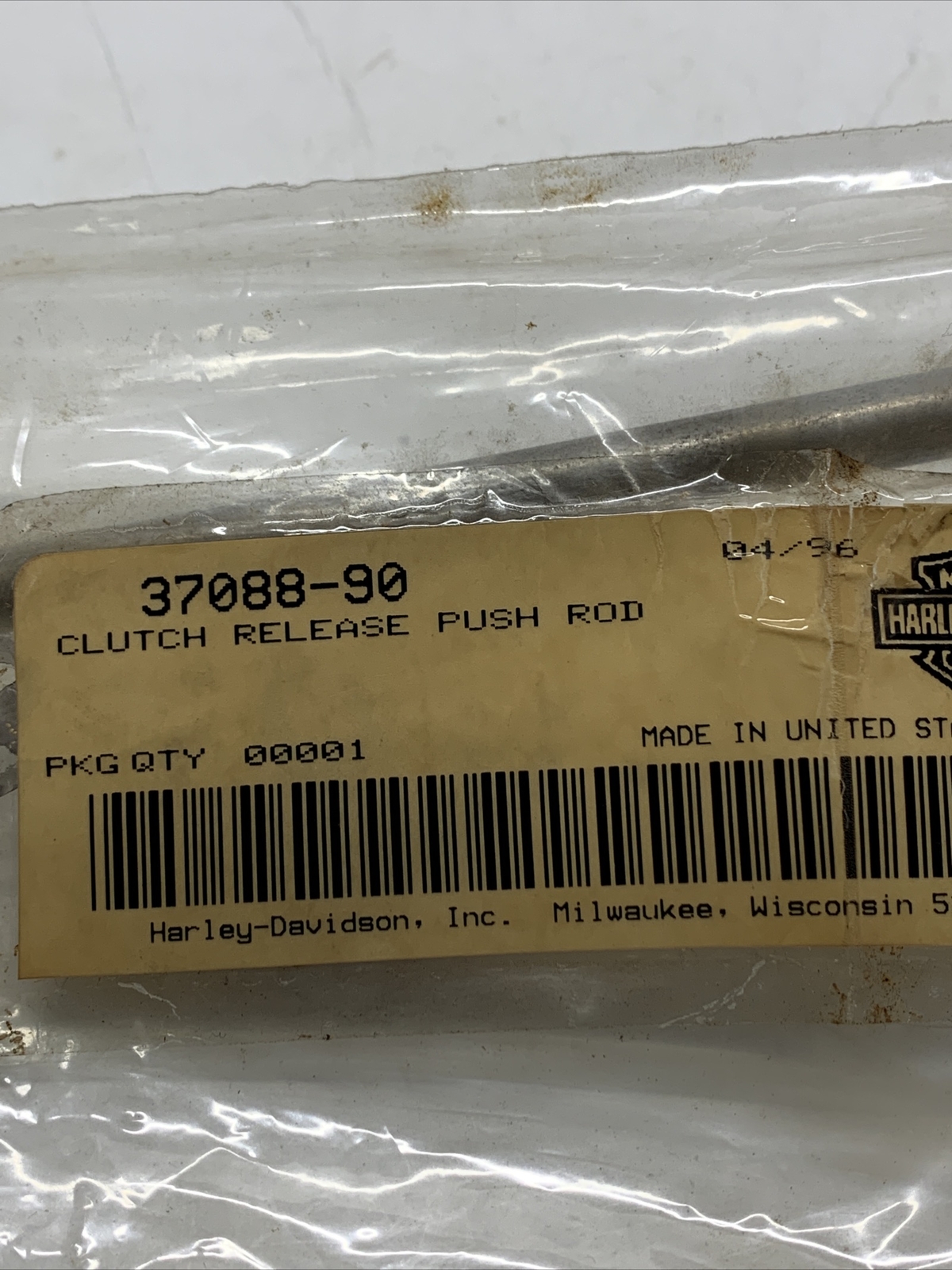 NOS HarleyDavidson CLUTCH RELEASE ROD OEM 3708890 FXR FXRT FXLR