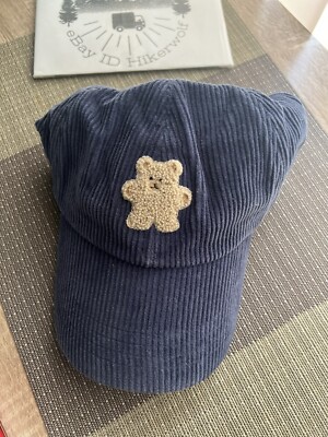 Corduroy Millitage Bear Hat Blue - Free Shipping USED