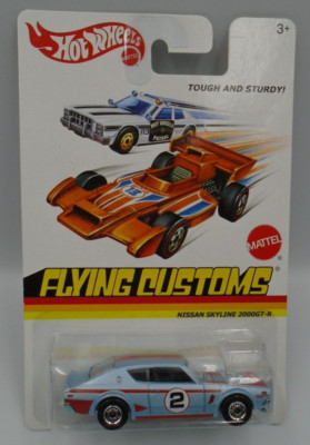 SELTEN HOT WHEELS NISSAN SKYLINE 2000 GT-R FLYING CUSTOM 2 SITZE MODELLAUTO KARTONIERT