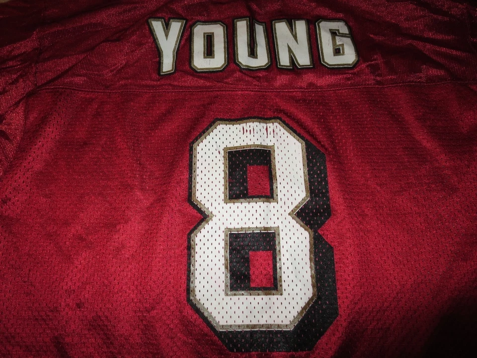 Футболка молодежная Steve Young No8 San Francisco 49ers NFL LG 14-16 женская - Изображение 4 из 4