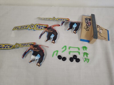 Flick Trix  Paper Diecuts (3) PARTS RAILS  Black Helmets & Road Champs Ramp