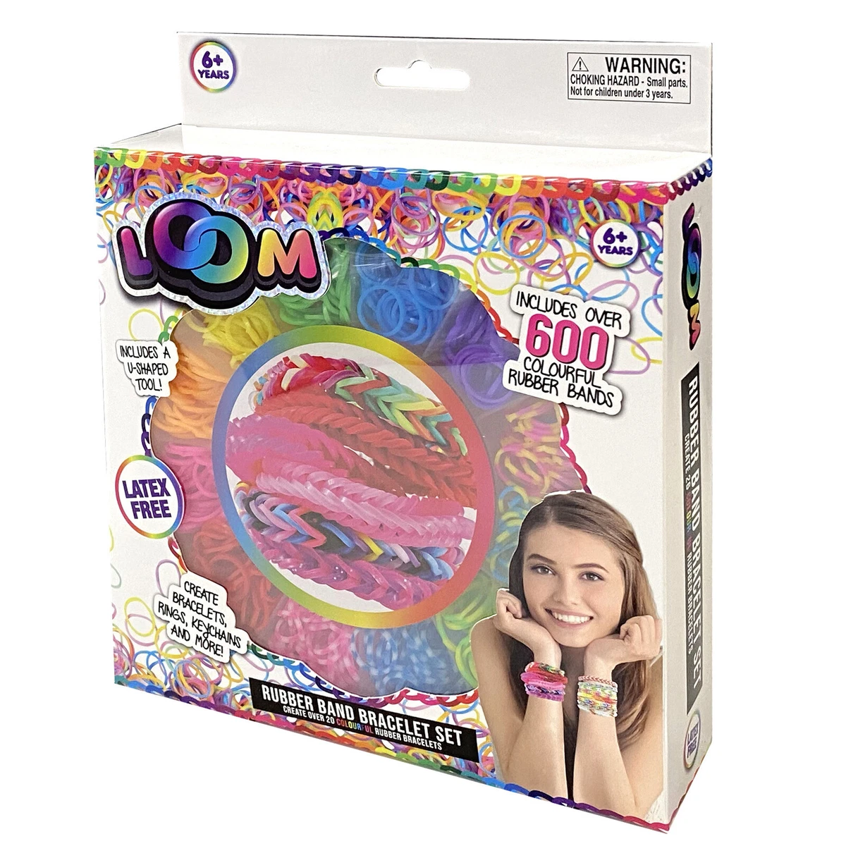 Rainbow Loom Bracelet-Making Kit with 600 Premium Rubber Bands