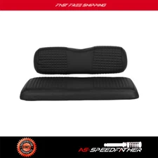 Universal Black Vinyl Staple Golf Cart Seat and Back Cushion Covers