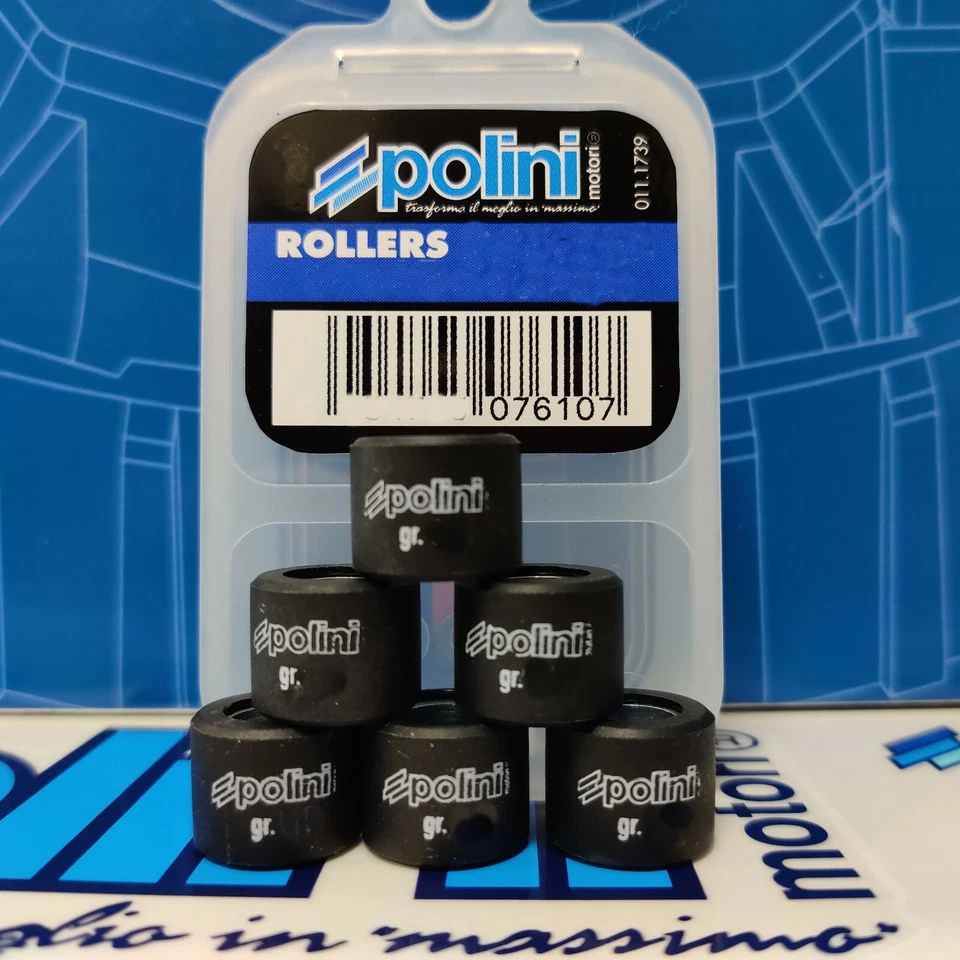 POLINI 6 Rulli Variatore Massette 19X15,5 da gr. 3,0 a gr. 9,1 Piaggio