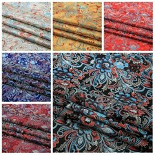 Floral Damask Brocade Fabric Chinese Retro Costume Curtain Craft 100 x 114CM