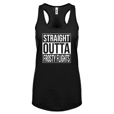 Womens Straight Outta Frosty Flights Racerback Tank Top #3980