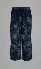 Authentic CHRISTIAN DIOR Denim Chez Drawing wide leg Pants 40 US/ 8 NWT