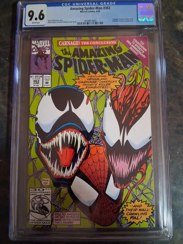 Marvel The Amazing Spider-Man #362, #363, #378 (1992-93) CGC 9.6 Venom Carnage