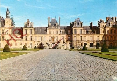 Ansichtskarte: Fontainebleau, Cour Du Cheval Blanc, Hof des weißen Pferdes