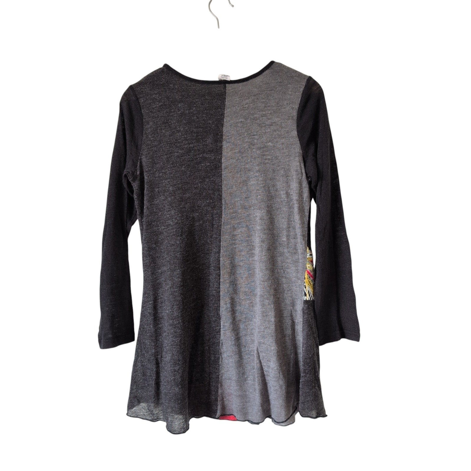 This & That Mixed Media Red Patchwork Tunic Top M… - image 2