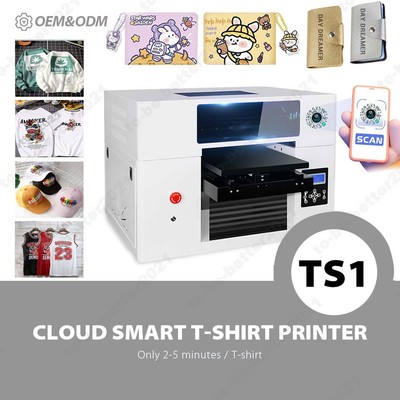 UV Printer Machine For T-shirts Socks Mask Hoodies Toddlers Canvas Bags Garment