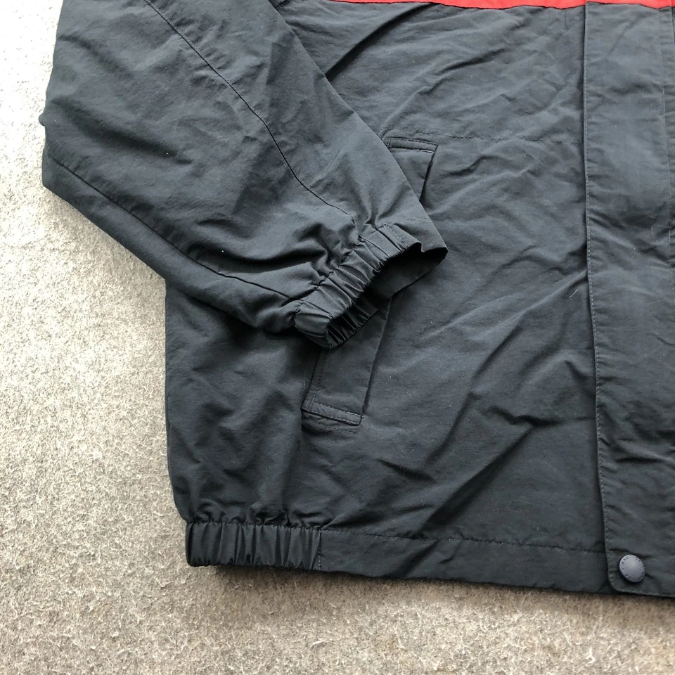 Chaqueta cortavientos Nautica para hombre 2XL negra roja a rayas cremallera completa vela al aire libre Foto 2 de 4