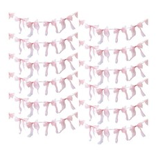 12 Pieces Bow Garland Banner Hanging Bow Banner Decorative Bow Party Decortions