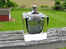 VINTAGE MURANO GLASS CUBE TABLE BUTANE LIGHTER FROM VENICE