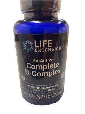 BioActive B-Complex Complete 60 caps Life Extension - Inositol/P-5-P/methyl 