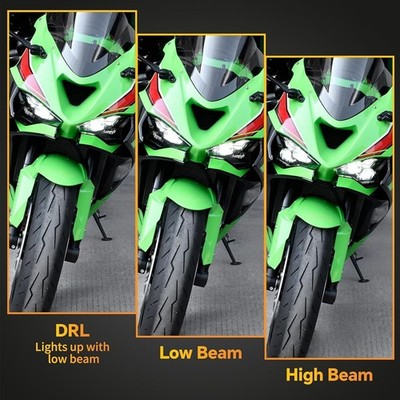 flewrir LEDライト LED Front Headlight Assembly Fit For Kawasaki Ninja ZX6R 2024 2025