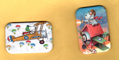 SNOOPY      2 REFRIGERATOR MAGNET  2'' X 3''  WITH ROUNDED CORNER