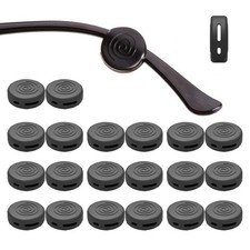 OPUGIT Glasses Ear Grips 10 Pairs Eyeglass Temple Tip Sleeve Medium, Black