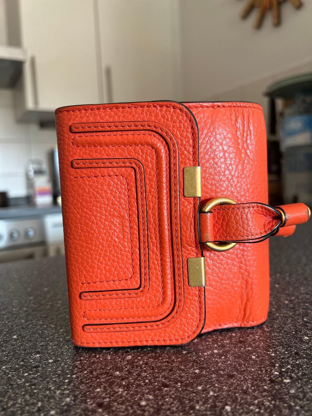 Chloe Chloé Marcie Geldbörse Wallet Radiant Orange Leder 3