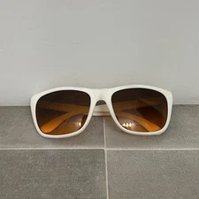 Blublocker White Aviators Sports Wrap Outdoor Sunglasses