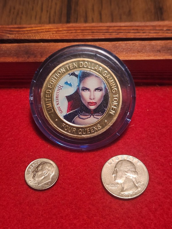 Las Vegas Silverstrike Blue Halloween 2025 Vampire $10 Token Coin Anne Rice 