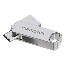 Memorex 128GB USB 3.2 Type-C Flash Drive  OTG High-Speed Memory Stick Silver-NEW