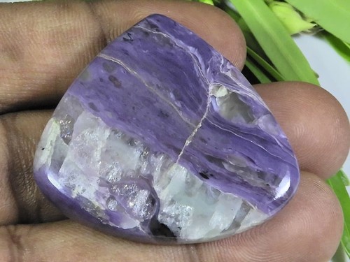 86Cts. Natural Charoite Pear Shape Cabochon Loose Gemstone 27X40X07 MM U654 - Picture 3 of 9