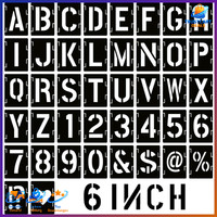 Buchstaben- Und Zahlenschablonen-Set 42 StüCk FüR Malerei Kunst Handwerk