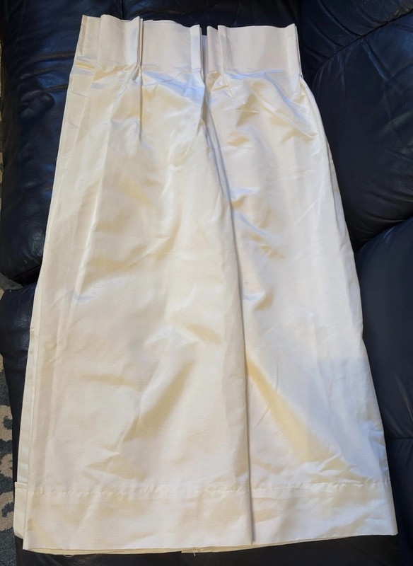 Vtg Off-White Drapes Curtains MCM Pinch Pleated  4 Panel  Rare! NOS! Two Sizes!