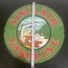 VINTAGE SINCLAIR FLINT STONES MOTOR GASOLINE OIL PORCELAIN SIGN — photo 4