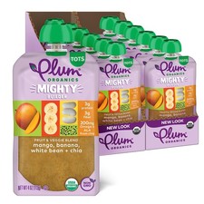 Plum Organics Mighty Builder Organic Toddler Food - Mango, Banana, White Bean,