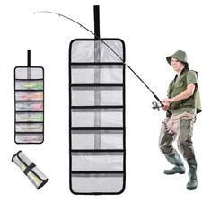 PVC Roll Up Fishing Bait Protective Covers Fish Bait Organizer Wrap Waterproof