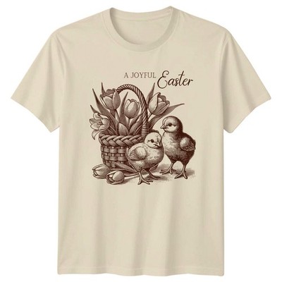 A Joyful Easter Chicks Tulip Basket Ostern Geschenk T-Shirt Herren Damen