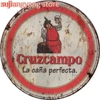 "Vintage Cruzcampo Beer Aluminum Tin Metal Signs Home Décor 8x8 Classic Pub Bar