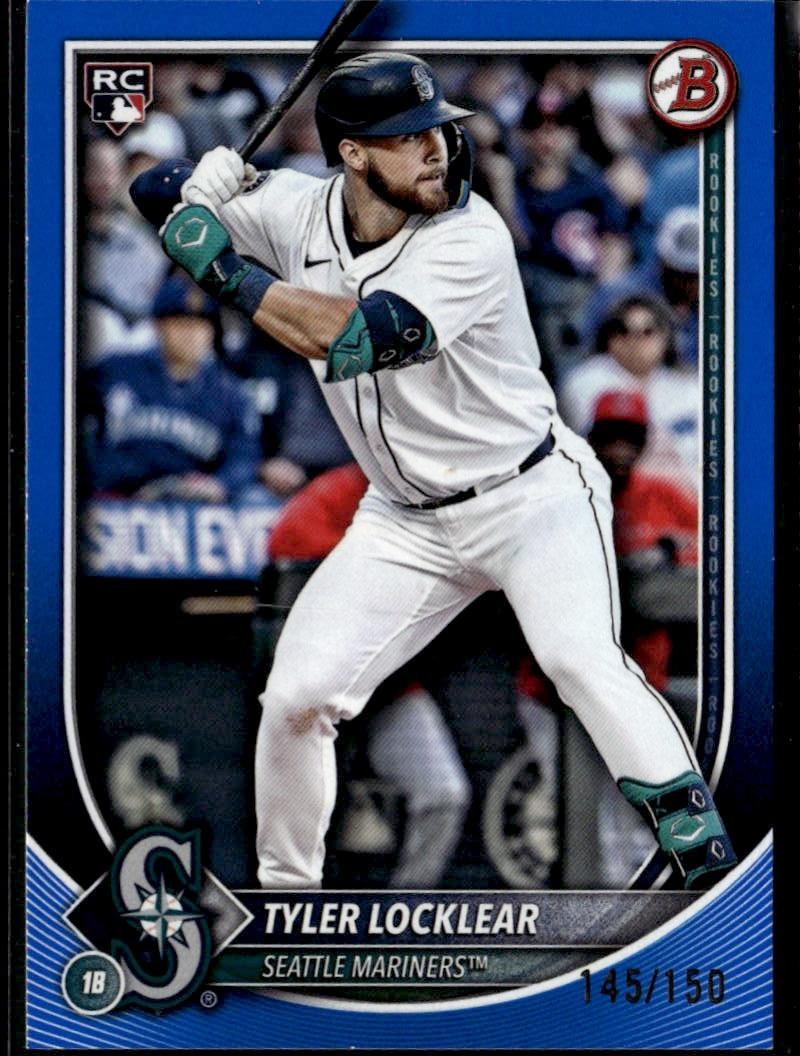 Tyler Locklear 2025 Bowman Seattle Mariners #/150 Rookie Blue