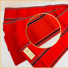 Jacquard Kenjo Hakata Weaving Vintage Silk Japanese Kimono Obi Sash Belt