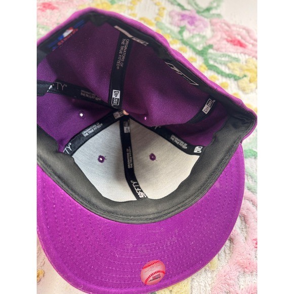 New Era 59FIFTY Milwaukee Brewers Purple Baseball Cap Size 7 3/8 Fitted