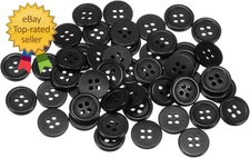 100Pcs 20L Sewing Buttons 1/2 Resin round Flat 4-Hole Craft Buttons for Sewing