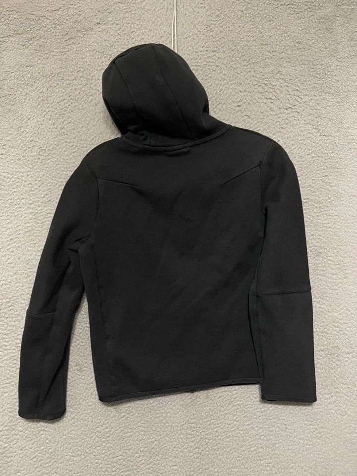 Nike Hoodie Boys Size Large Black Logo Tech Fleece Sweatshirt Kids - Image 3 of 4