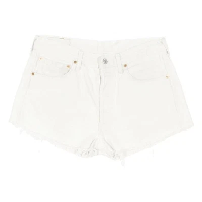 LEVI'S Short en Jean Denim Décontracté Blanc en Mélange Coton Taille M - Photo 1/4