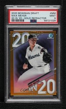 2020 Bowman Draft 20 in '20 Gold Refractor 50/50 Max Meyer PSA 9 MINT 09an