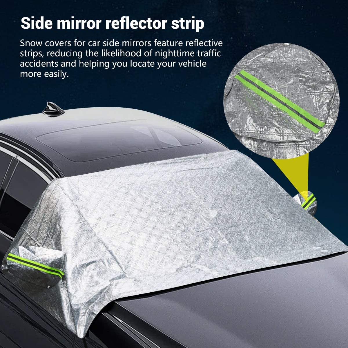 Car Truck Windshield Winter Snow Cover Front Window + Rearview Mirror Protector