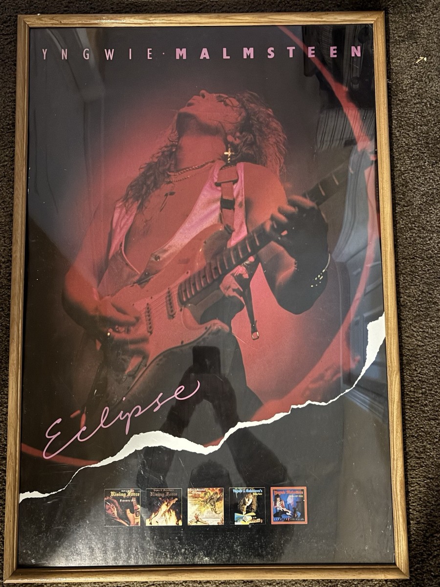 【希少・廃盤】Yngwie Malmsteen バンドスコア「Eclipse」 YNGWIE MALMSTEEN - Original “ECLIPSE” Promo Poster… RARE & MINT