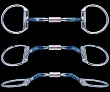 EggButt Comfort Barrel Blue Alloy Sweet Iron Snaffle Action Myler Bits 4.5 - 6.0