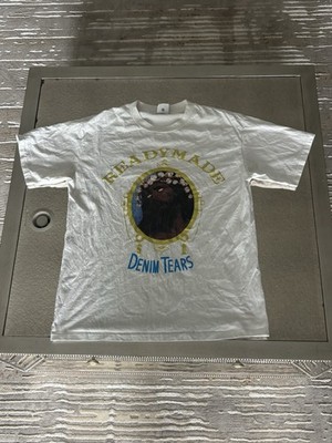DENIM TEARS The Dreamer Bear Graphic Logo Tee M White Cotton Crew Neck