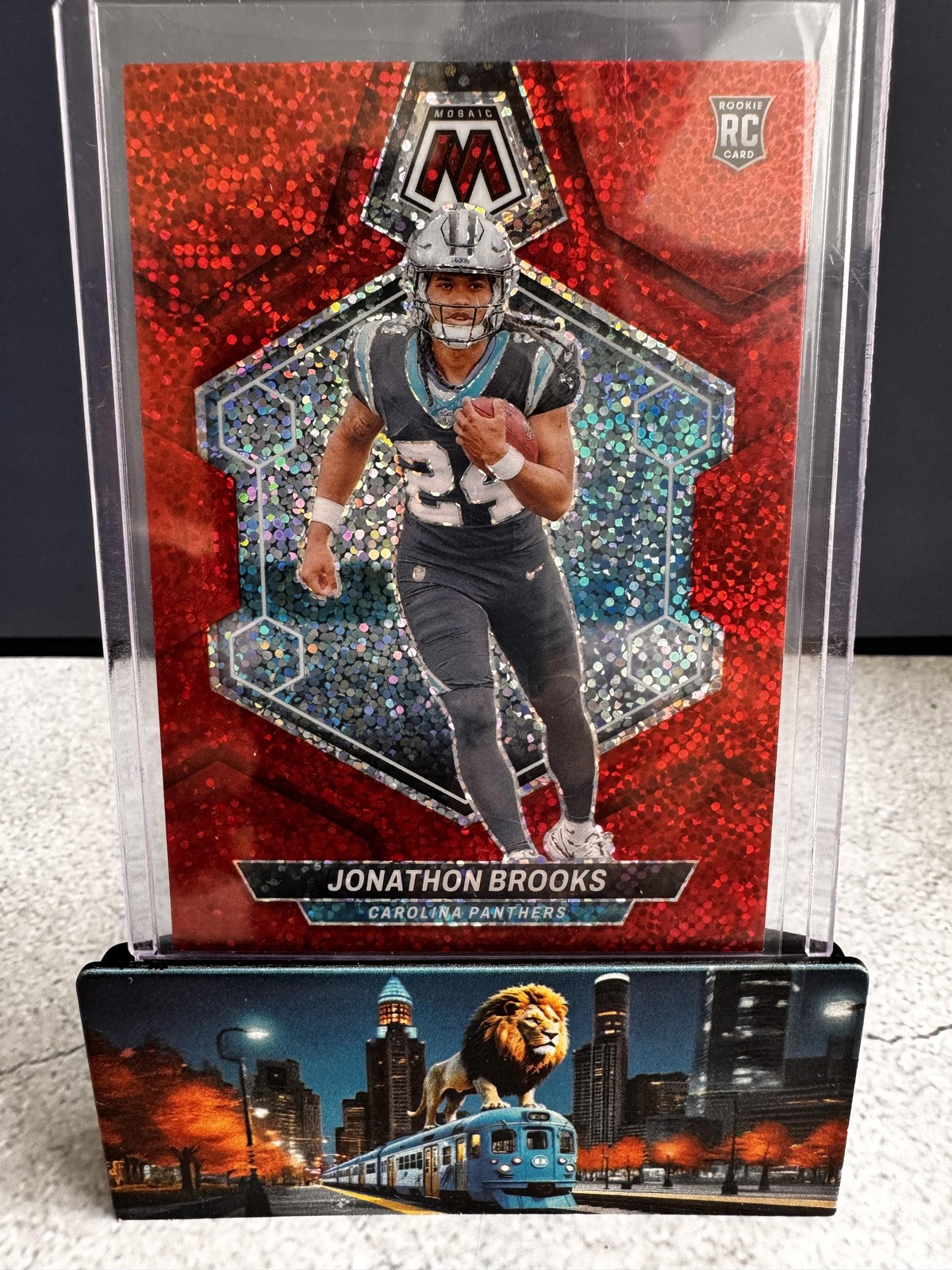 2024 Panini Mosaic #345 Jonathon Brooks Red Sparkle