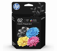 HP 62 Ink Cartridge 2-Pack Black Tri-color Inkjet for HP New In Box