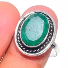 Green Onyx Gemstone 925 Sterling Silver Jewelry All Size Ring For Gift
